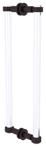 Clearview 18" Back to Back Groovy Accent Shower Door Pull, Antique Bronze