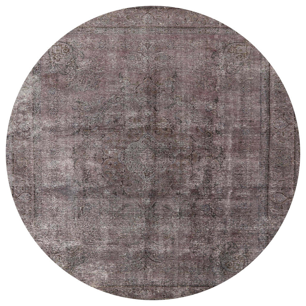 Ahgly Company Indoor Round Mid-Century Modern Area Rugs, 4' Round