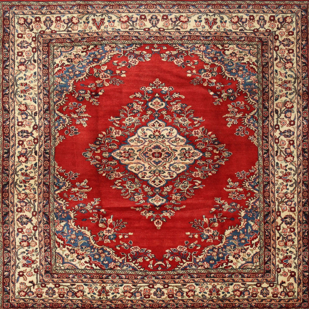 Ahgly Company Indoor Square Traditional Area Rugs, 4' Square