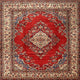 Ahgly Company Indoor Square Traditional Area Rugs, 4' Square
