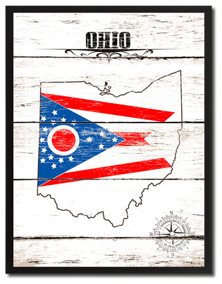 Ohio State Flag Canvas, 13"x17"