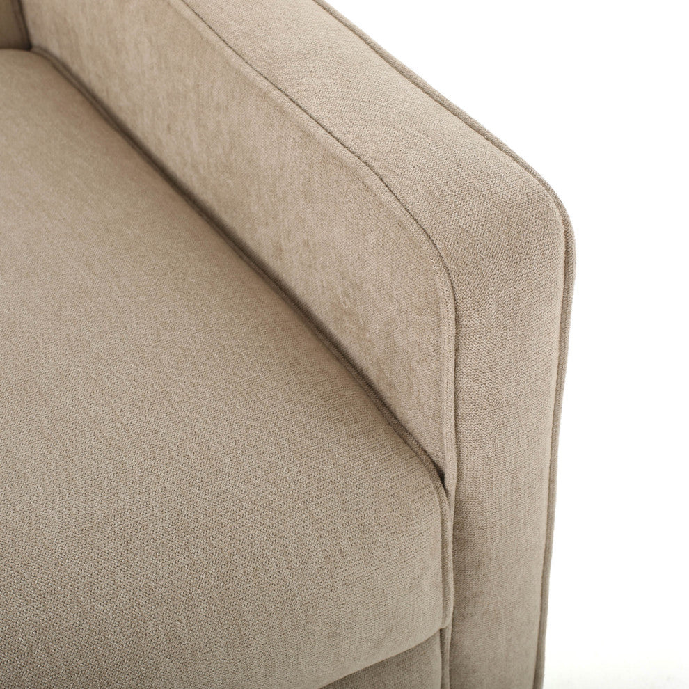 GDF Studio Lindqvist Beige Fabric Slim Recliner Chair