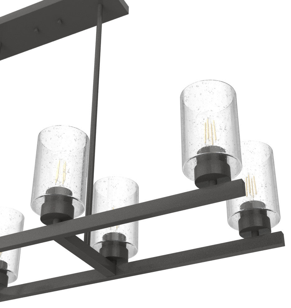 Hunter Hartland Noble Bronze 8-Light Linear Chandelier Ceiling Fixture