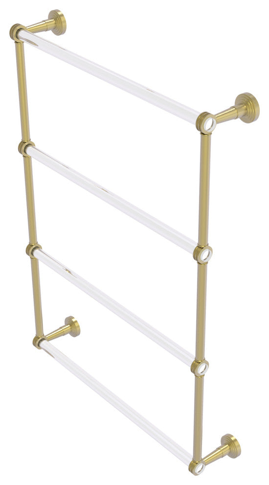 Pacific Beach 4 Tier 24" Ladder Towel Bar with Dotted Accents, Satin Brass