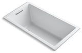 Kohler Underscore Rectangle 60" X 32" Drop-In Bath, White