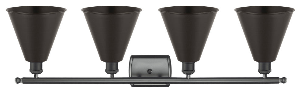 Ballston Cone Bath Vanity Light, Matte Black, Matte Black