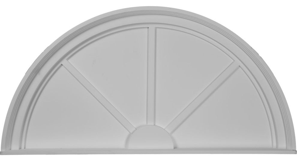 36"W x 18"H x 2"P Half Round Spoked Pediment