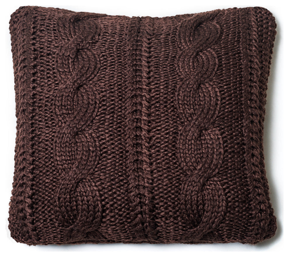 Nolen Cable Knit Chocolate Euro Sham