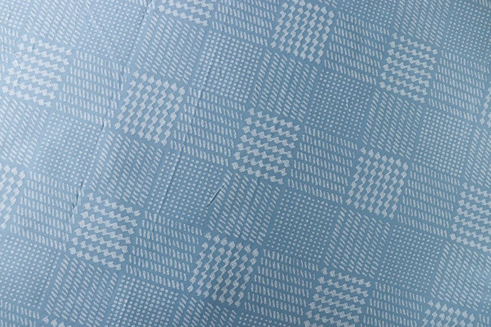 Modern Glen Plaid Print Matte Sateen Sheet Set, Whale Blue, King