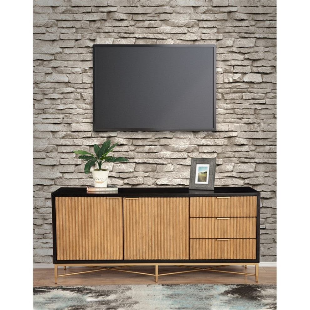 Origins by Alpine Larsen TV Console in Black