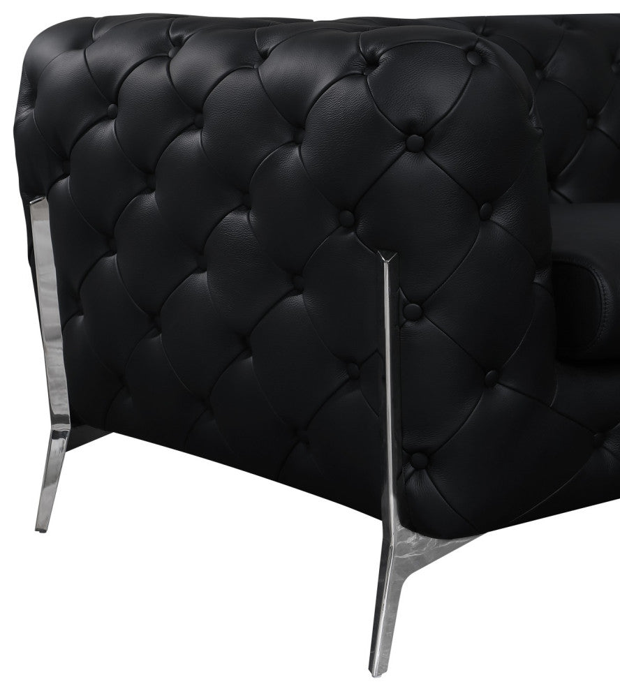 Angelica Italian Leather 2 Chair Set