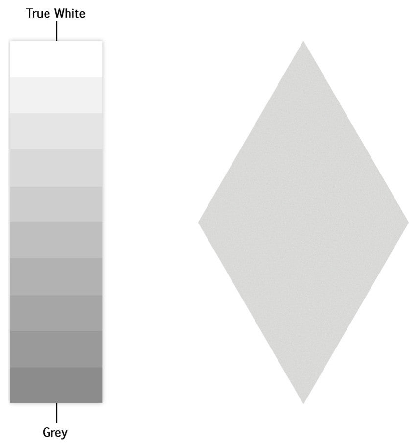 Rhombus Porcelain Tile, Smooth White