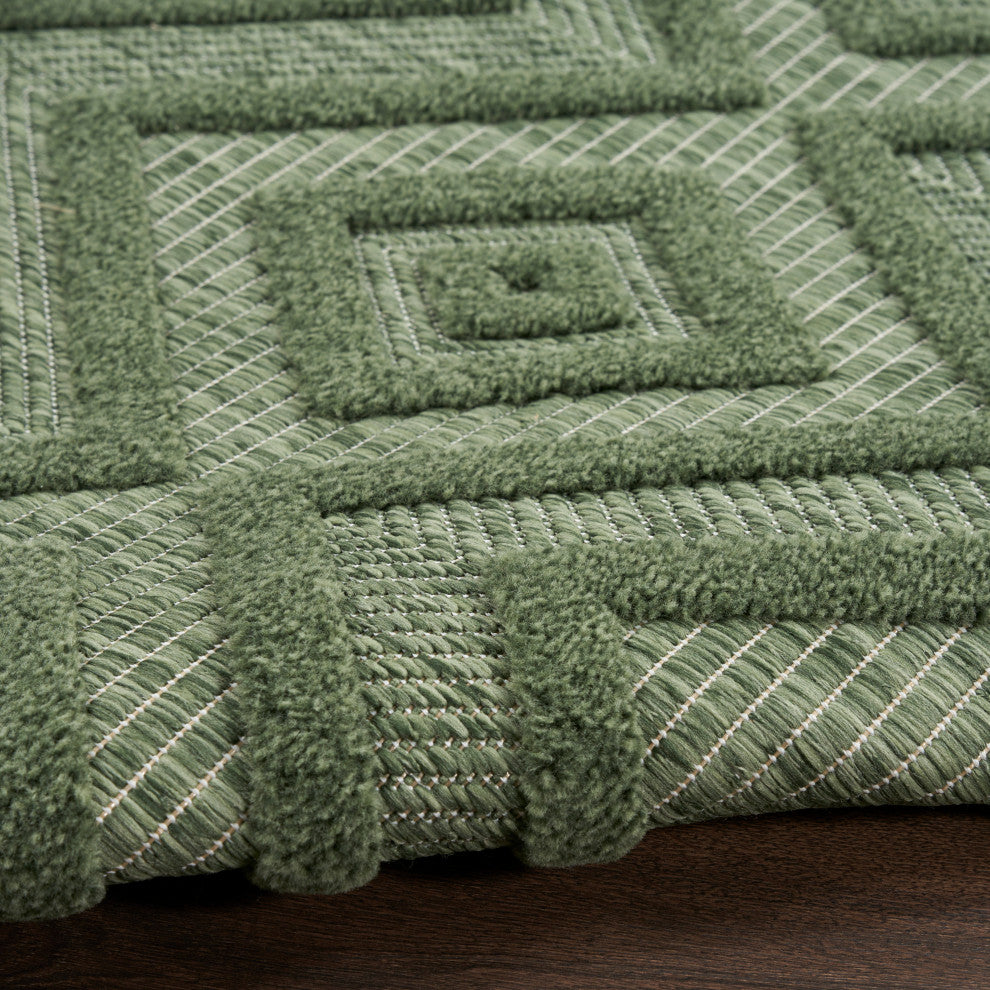 Nourison Versatile 2' x 4' Green Modern Rug