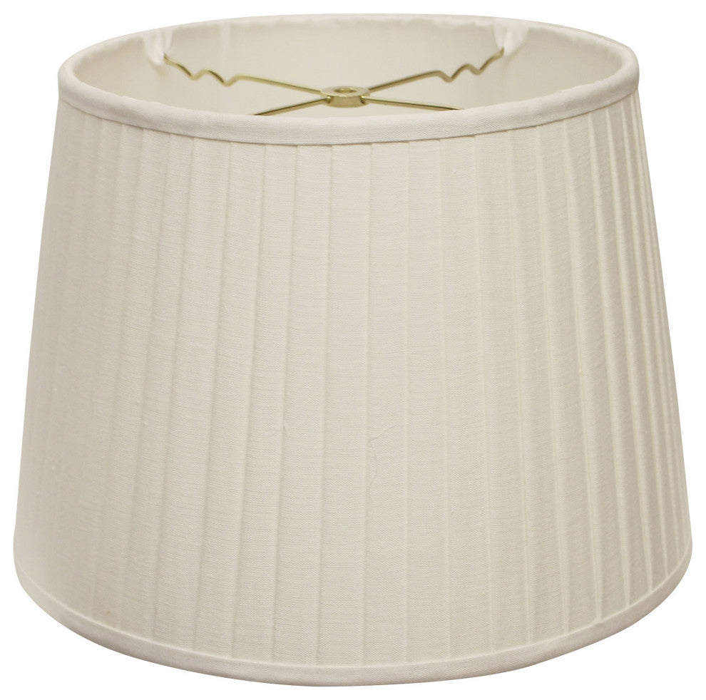 20" White Paperback Linen Lampshade With Side Pleats