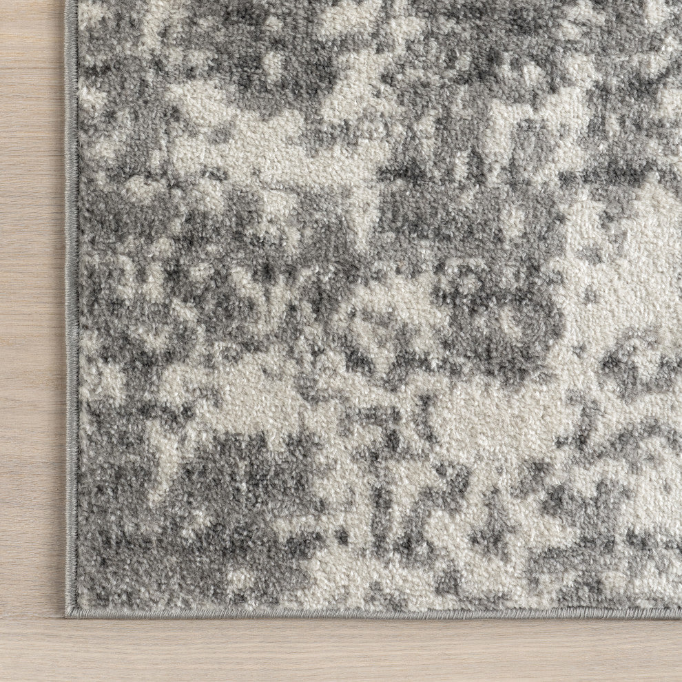 Nuloom Machine Made Transitional Mist Shades Rug, Grey 4'x6'