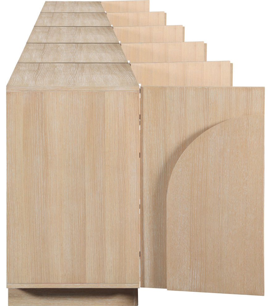 Navona Oak Veneer Sideboards / Buffet, Natural, 5pc