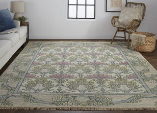 Weave & Wander Bennet Gray/Multi 2'x3' Hand Knotted Area Rug