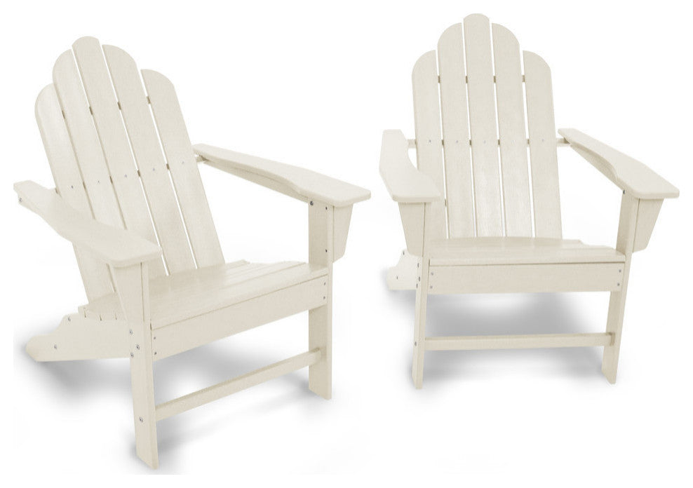 Polywood Long Island Adirondack 2-Piece Set, Sand
