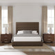 Nativa Interiors Moyra Horizontal Channel Bed, Brown, King, Medium 67"