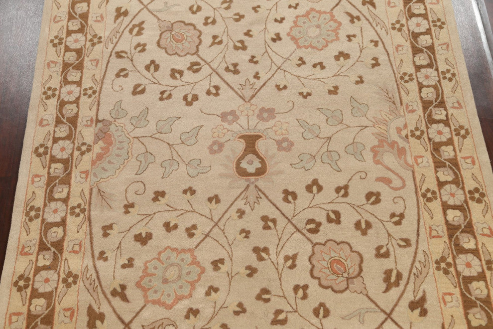 Traditional Floral Area Rug Wool Hand-tufted Oriental Carpet 9x12