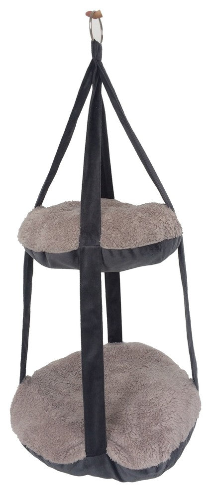 Kittyhaus Dual-Lounger Kitty Cat Pillow Hammock Lounge, Gray