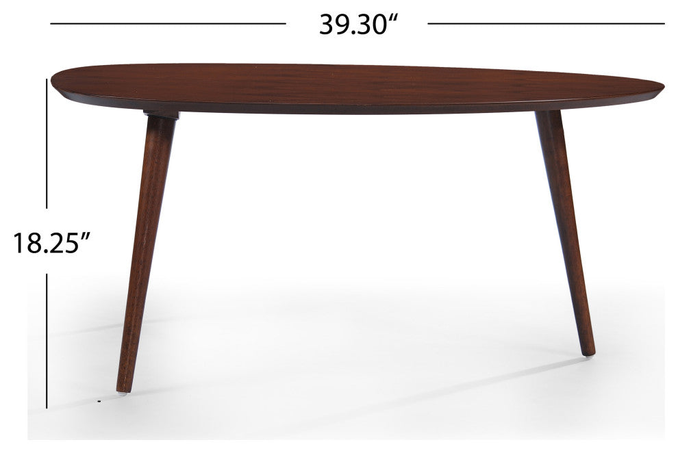 GDF Studio Caspar Mid Century Design Wood Coffee Table, Walnut