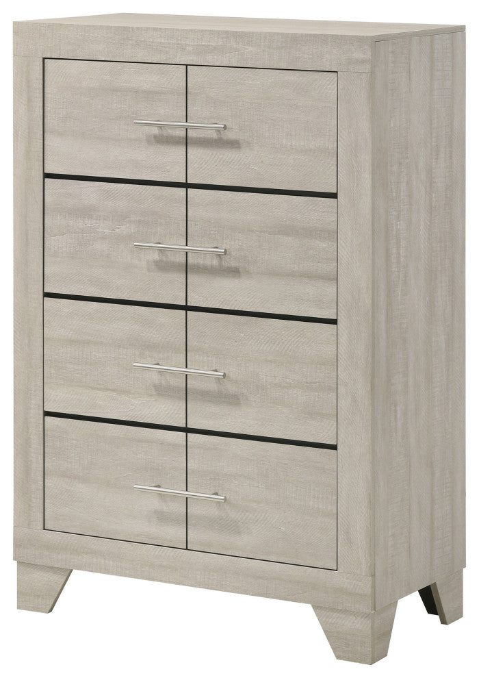 Trenton 4-drawer Bedroom Chest of Drawers Rustic Cream