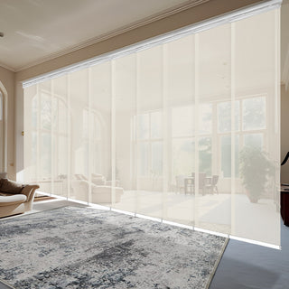 Elza 10-Panel Track Extendable Vertical Blinds 120-218"W