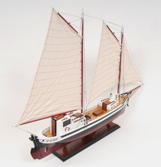 La Gaspsienne Painted Wooden model sailing boat