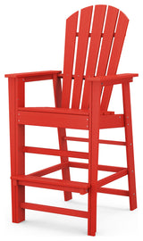 Polywood South Beach Bar Chair, Sunset Red