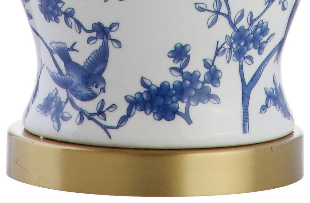 Penelope 22" Chinoiserie Table Lamp, Blue and White, Set of 2