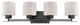 Nuvo 4-Light Parallel Vanity and Wall Light Fixture, Aged Bronze