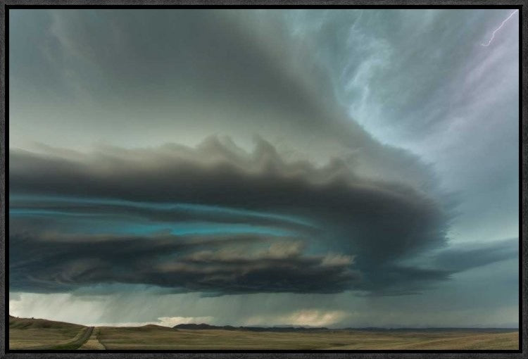 "Huge Supercell" Framed Canvas Giclee by Guy Prince, 23x16"