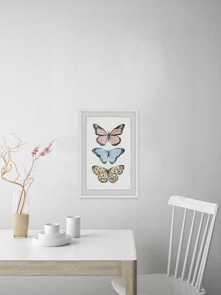 "Butterfly Trio" Framed Painting Print, 20"x30"