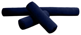 STYLE V6 Full Velvet Pipe Trim Indoor Daybed Bolster Pillow |COVER ONLY| AD373