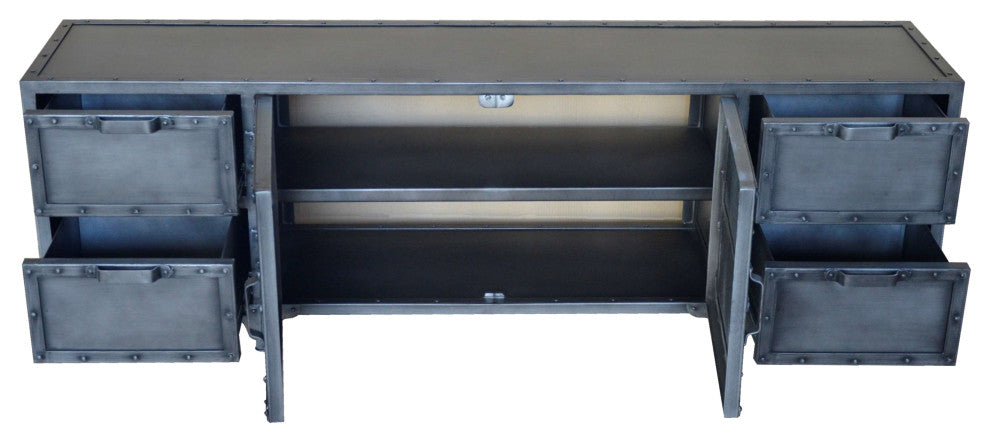 4 Drawer 2 Door Media Cabinet