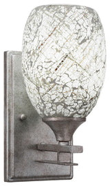 Uptowne 1-Light Wall Sconce, Aged Silver/Natural Fusion