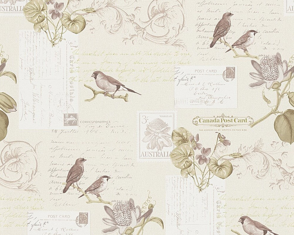 Dekora Natur 6, Naturally Multifaceted Brown, Cream, Green Wallpaper Roll