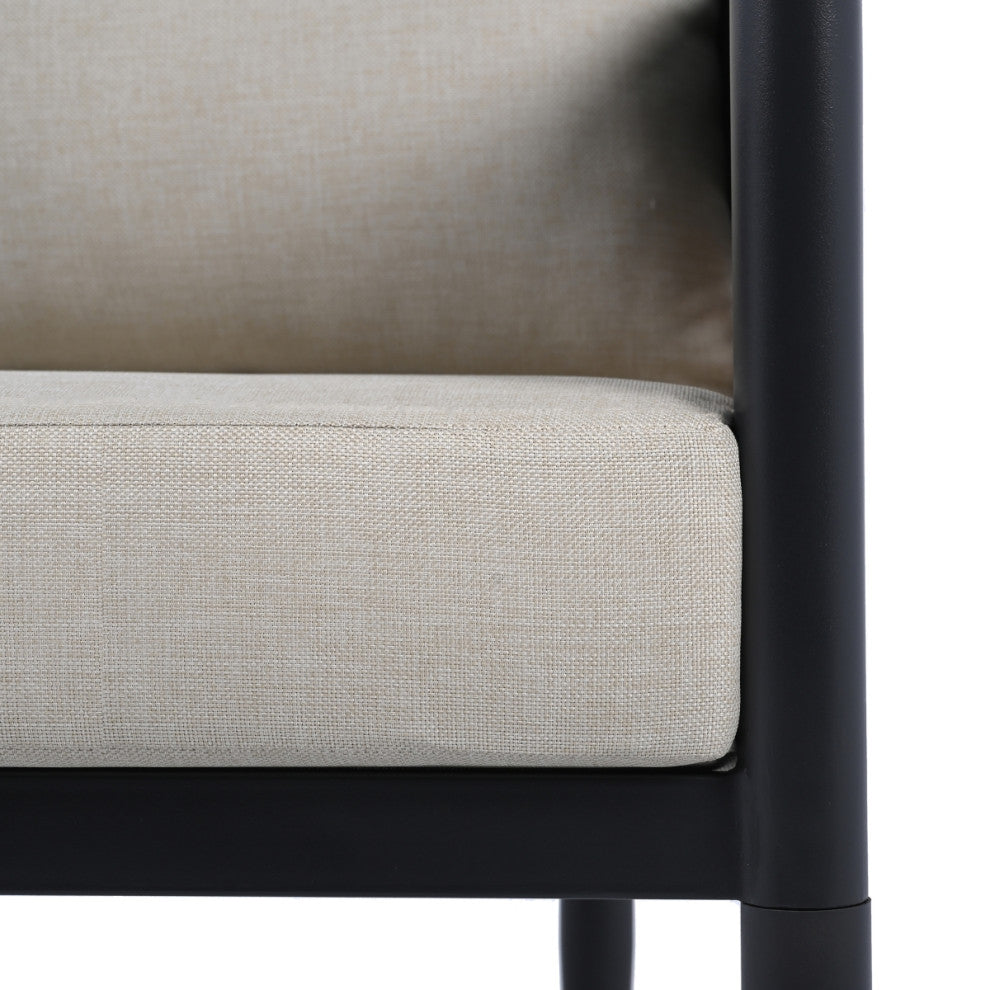 Safavieh Harrison Indoor-Outdoor Chair, Set of 2, Black/Taupe