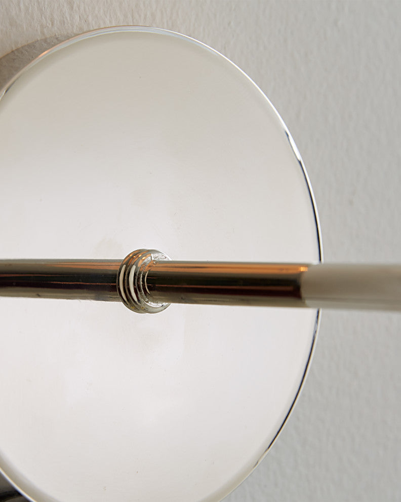 Monroe Small Single Sconce, Polished Nickel