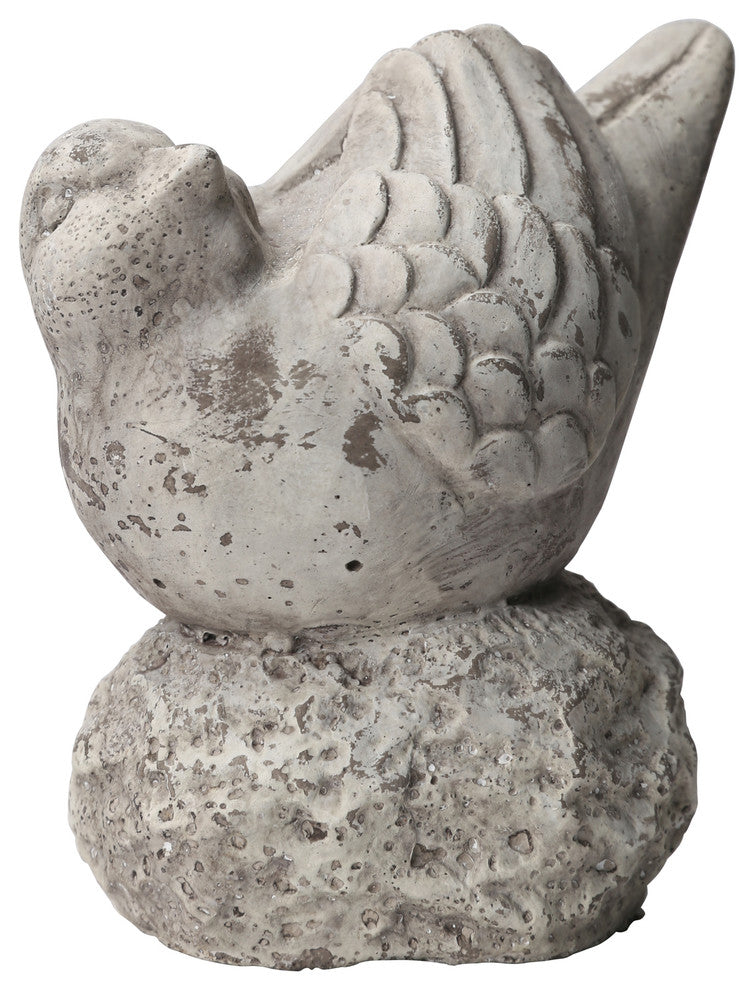 UTC41517 Cement Figurine Distressed Gray