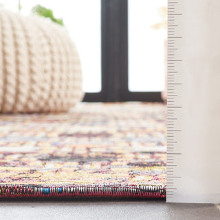 Safavieh Barbados Collection Indoor-Outdoor, BAR546 Rug, Purple/Green/Rust, 6'6" Square