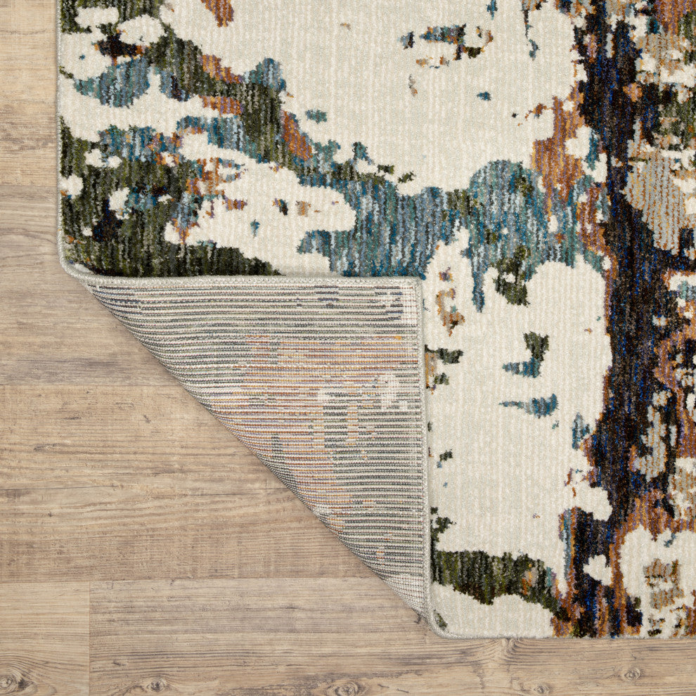 Elements Abstract Impressions Ivory/ Green Area Rug, 8'6"x11'7"