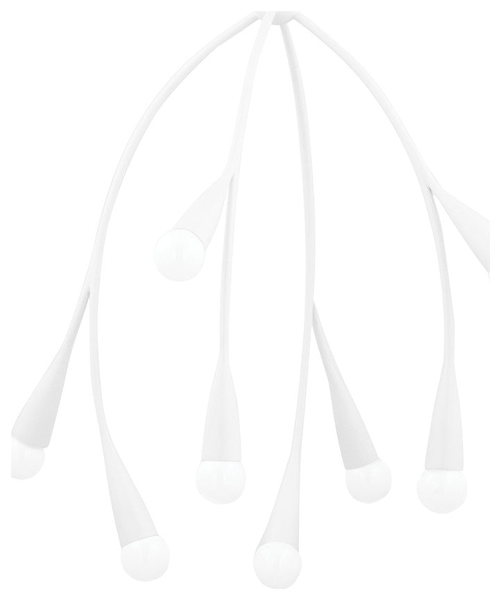 Elsa 8-Light Chandelier Textured White