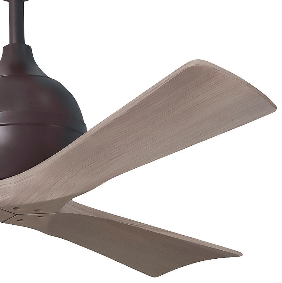 Irene-3 Paddle Fan, Textured Bronze, 52", Gray Ash Blades