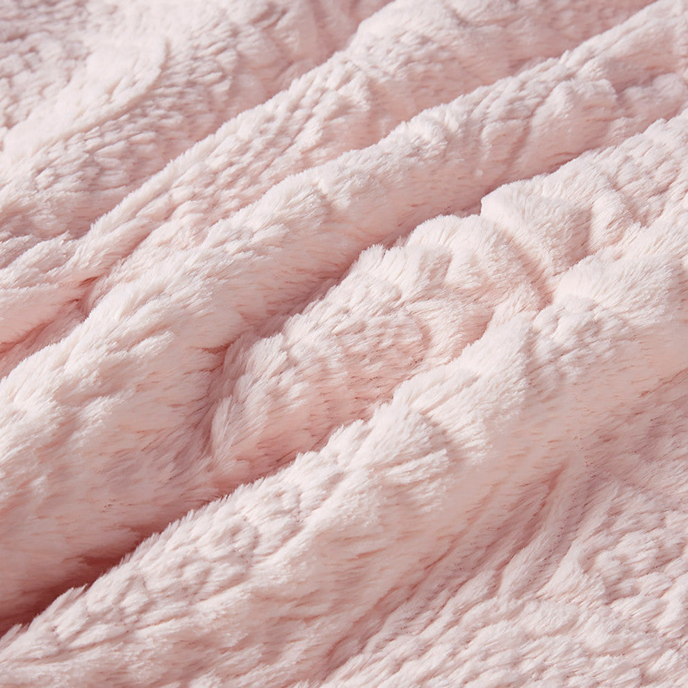 Madison Park Arya Medallion Faux Fur Plush Comforter Mini Set