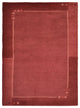 Hand Knotted Tibbati Wool Area Rug Contemporary Dark Red