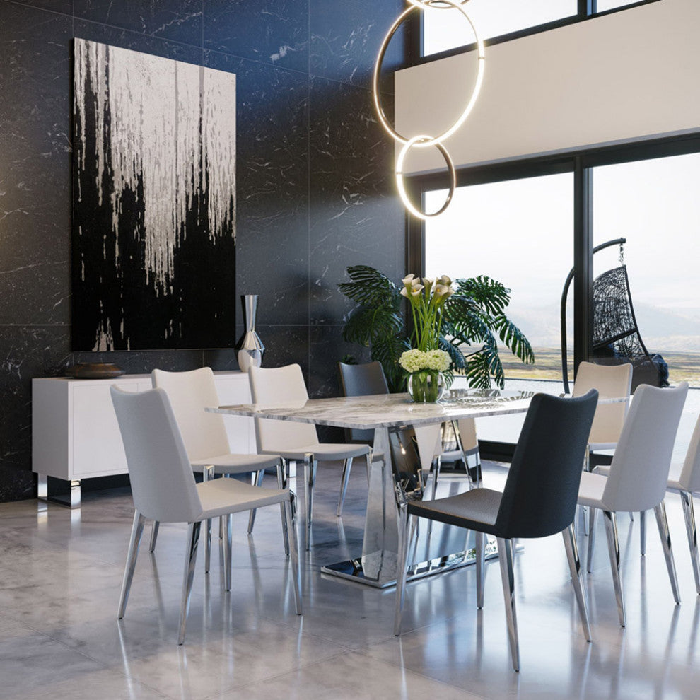 Black Lightning Modern Hand Painted Canvas Abstract Art - 80" x 50"