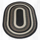 Earth Rugs C-313 Mocha / Frappuccino Oval Braided Rug 6 Feet x 9 Feet