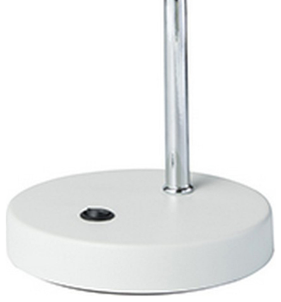 Benzara BM240380 Table Lamp With Adjustable Goose Neck and Shade, White